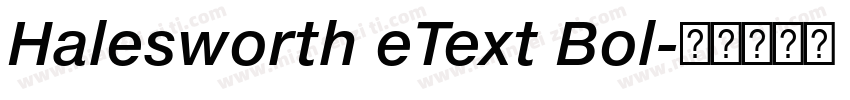 Halesworth eText Bol字体转换